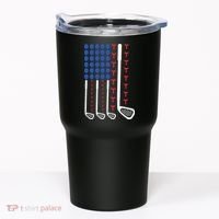 Golf American Flag Golfing Gift For Father's Day Tumbler thumb 0