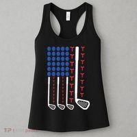 Golf American Flag Golfing Gift For Father's Day Women's Tank Top thumb 3