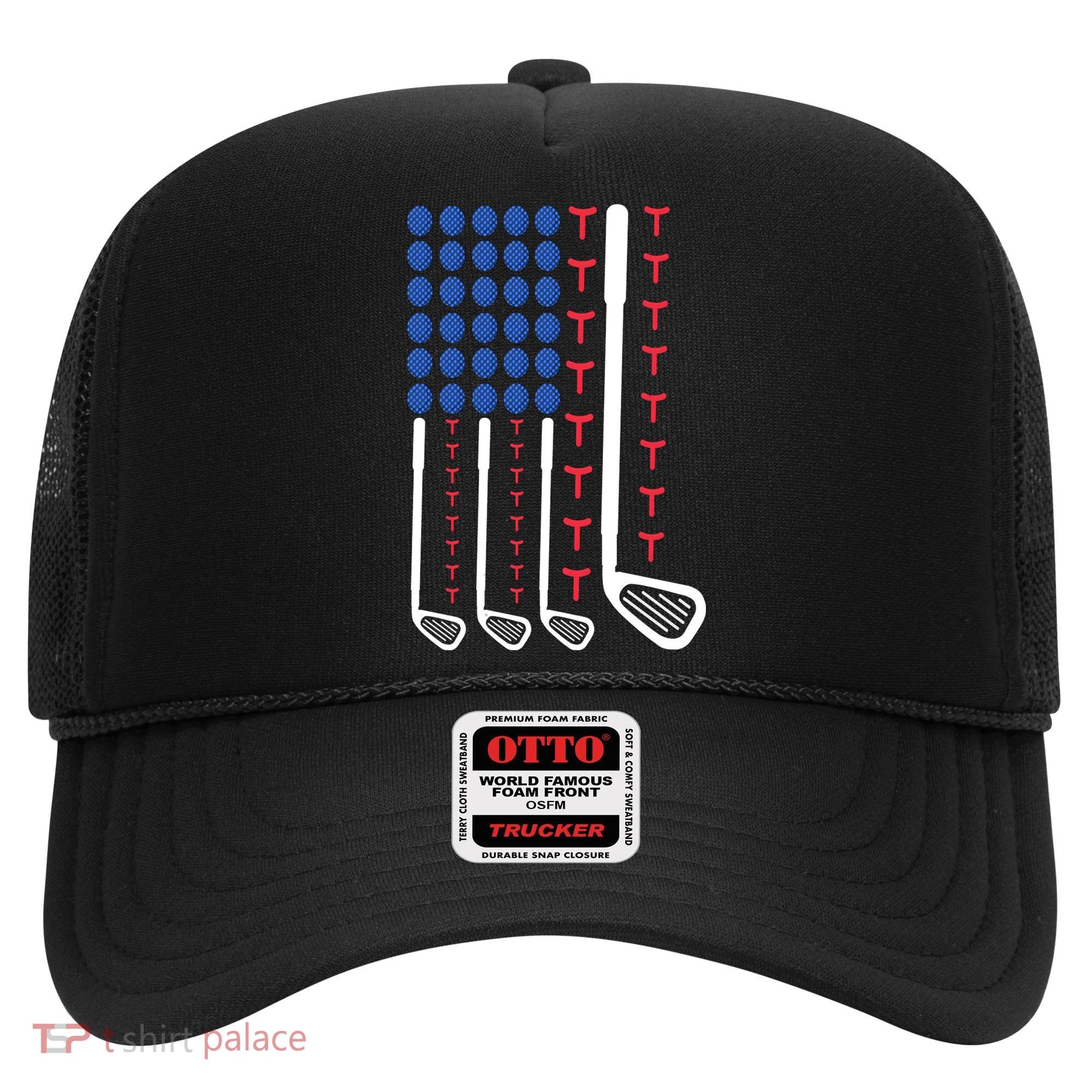 Golf American Flag Golfing Gift For Father's Day Hat