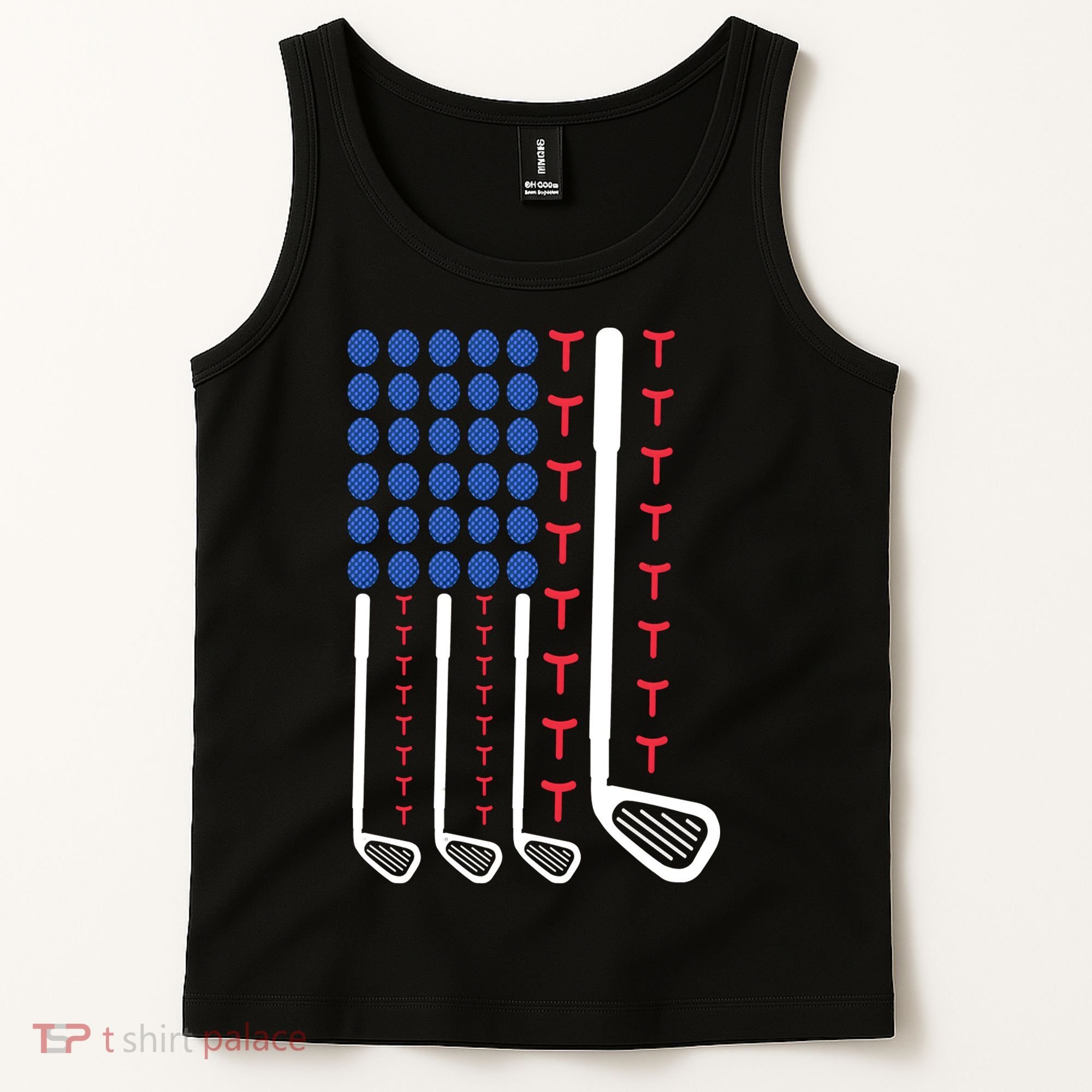 Golf American Flag Golfing Gift For Father's Day Tank Top