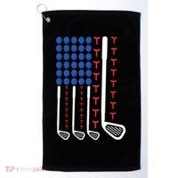 Golf American Flag Golfing Gift For Father's Day Golf Towel thumb 0