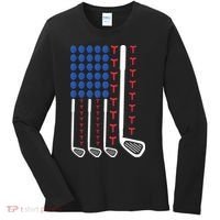 Golf American Flag Golfing Gift For Father's Day Women's Long Sleeve Shirt thumb 0
