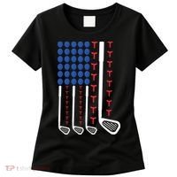 Golf American Flag Golfing Gift For Father's Day Women's T-Shirt thumb 0
