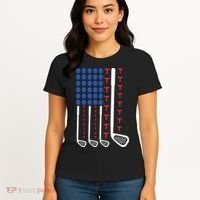Golf American Flag Golfing Gift For Father's Day Women's T-Shirt thumb 4
