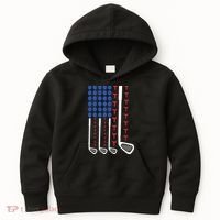 Golf American Flag Golfing Gift For Father's Day Kids Hoodie thumb 0
