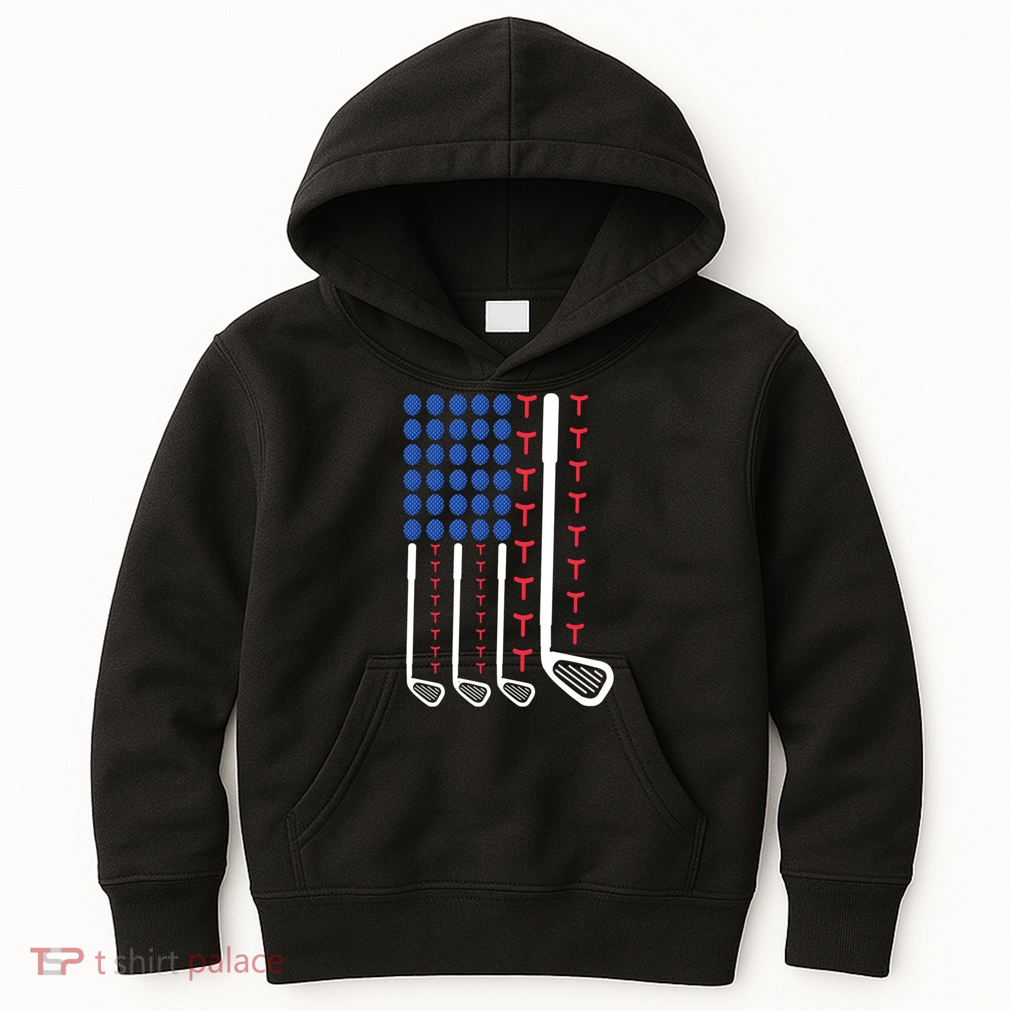 Golf American Flag Golfing Gift For Father's Day Kids Hoodie