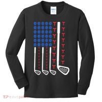Golf American Flag Golfing Gift For Father's Day Kids Long Sleeve Shirt thumb 0