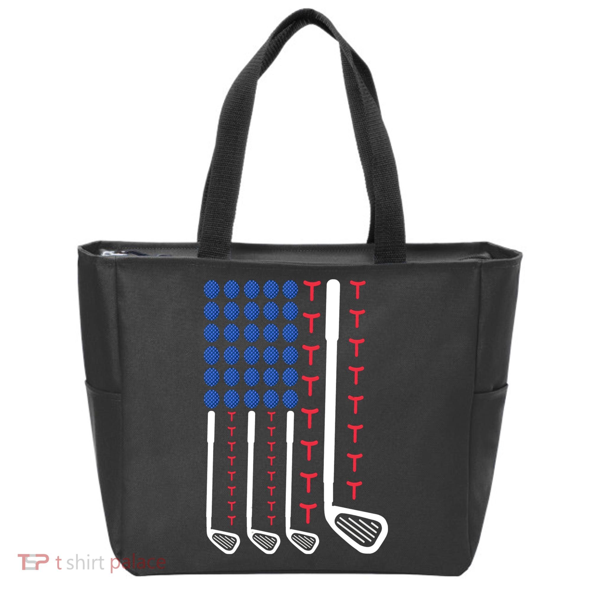 Golf American Flag Golfing Gift For Father's Day Tote Bag