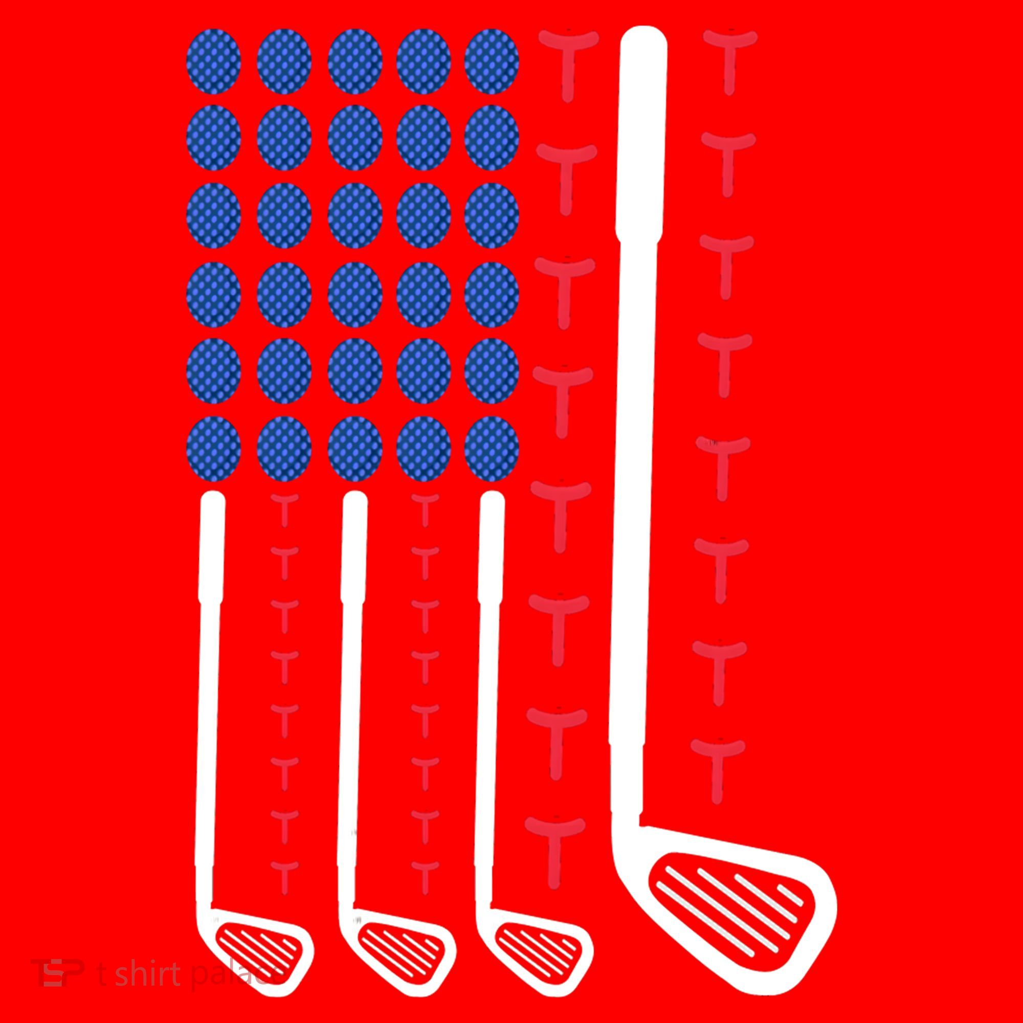 Golf American Flag Golfing Gift For Father's Day Santa Hat