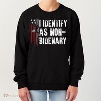 Gun American Flag I Identify As Non Bidenary Women's Sweatshirt thumb 0
