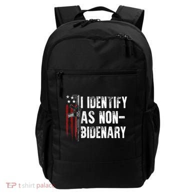 Gun American Flag I Identify As Non Bidenary Backpack