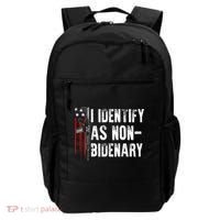 Gun American Flag I Identify As Non Bidenary Backpack thumb 0