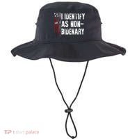 Gun American Flag I Identify As Non Bidenary Bucket Hat thumb 0