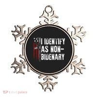 Gun American Flag I Identify As Non Bidenary Ornament thumb 0