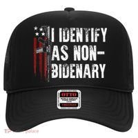Gun American Flag I Identify As Non Bidenary Hat thumb 0