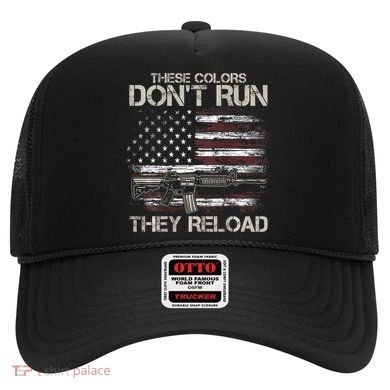 Gun American Flag Colors DonT Run They Reload Hat