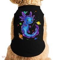Galaxy Axolotl Funny Goth Space purple blue Japan Doggie Tank thumb 0