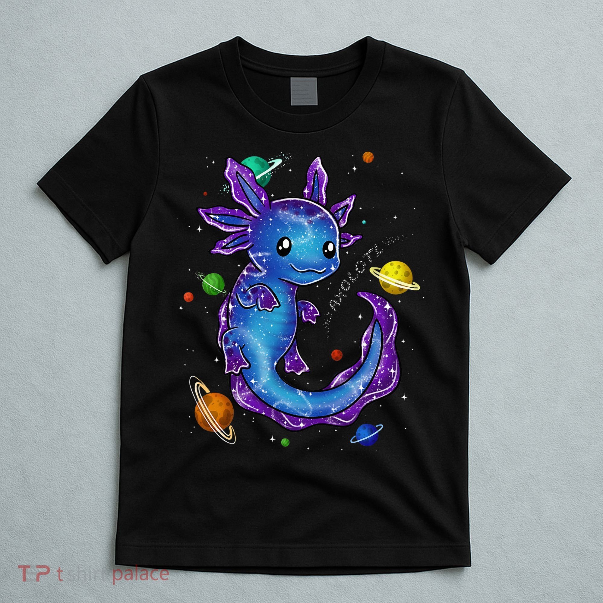Galaxy Axolotl Funny Goth Space purple blue Japan T-Shirt
