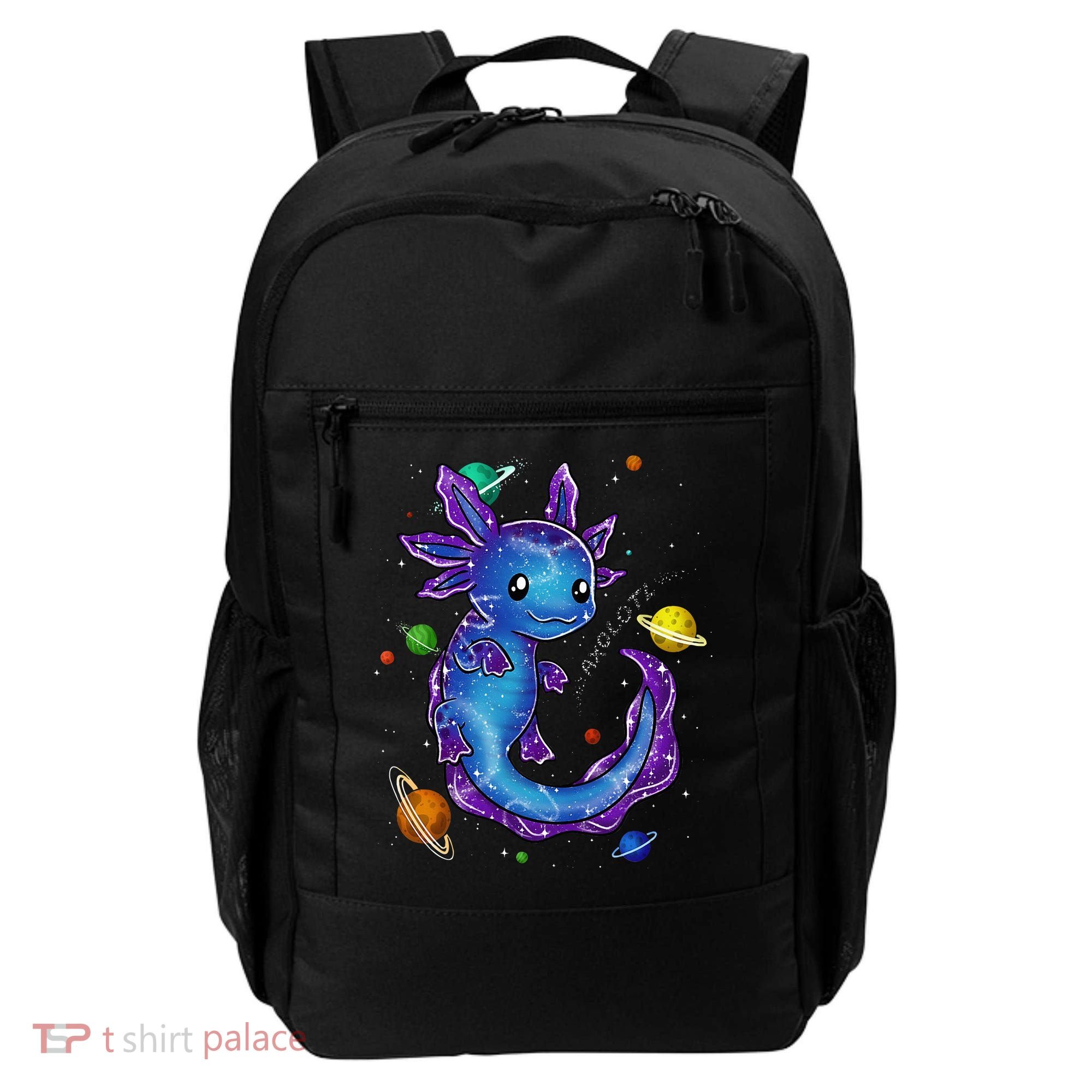 Galaxy Axolotl Funny Goth Space purple blue Japan Backpack