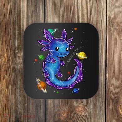 Galaxy Axolotl Funny Goth Space purple blue Japan Coaster