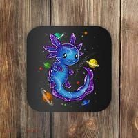 Galaxy Axolotl Funny Goth Space purple blue Japan Coaster thumb 0