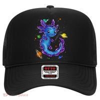 Galaxy Axolotl Funny Goth Space purple blue Japan Hat thumb 0