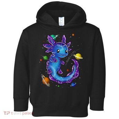 Galaxy Axolotl Funny Goth Space purple blue Japan Toddler Hoodie