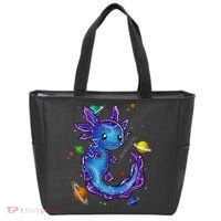 Galaxy Axolotl Funny Goth Space purple blue Japan Tote Bag thumb 0