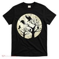 Gothic Animal Forest Bird Raven Creepy Night Moonlight Crow T-Shirt thumb 0