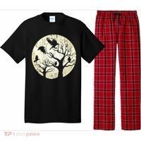 Gothic Animal Forest Bird Raven Creepy Night Moonlight Crow Pajama Set thumb 0