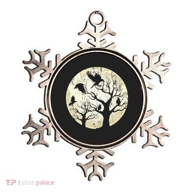 Gothic Animal Forest Bird Raven Creepy Night Moonlight Crow Ornament