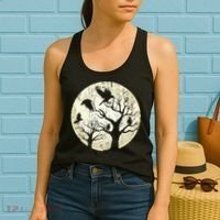 Gothic Animal Forest Bird Raven Creepy Night Moonlight Crow Women's Tank Top thumb 2