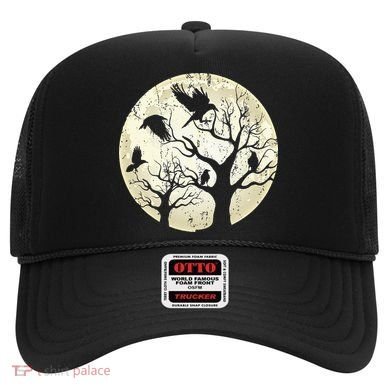 Gothic Animal Forest Bird Raven Creepy Night Moonlight Crow Hat