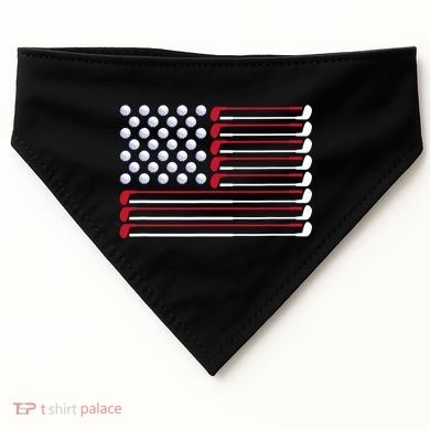 Golf American Flag Golf Player Lover Golfing Golfer USA-Made Doggie Bandana