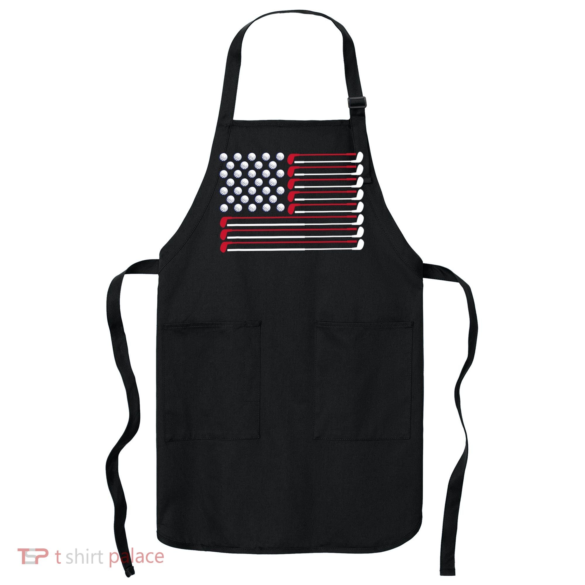 Golf American Flag Golf Player Lover Golfing Golfer Apron