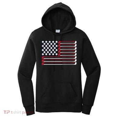 Golf American Flag Golf Player Lover Golfing Golfer Women's Hoodie