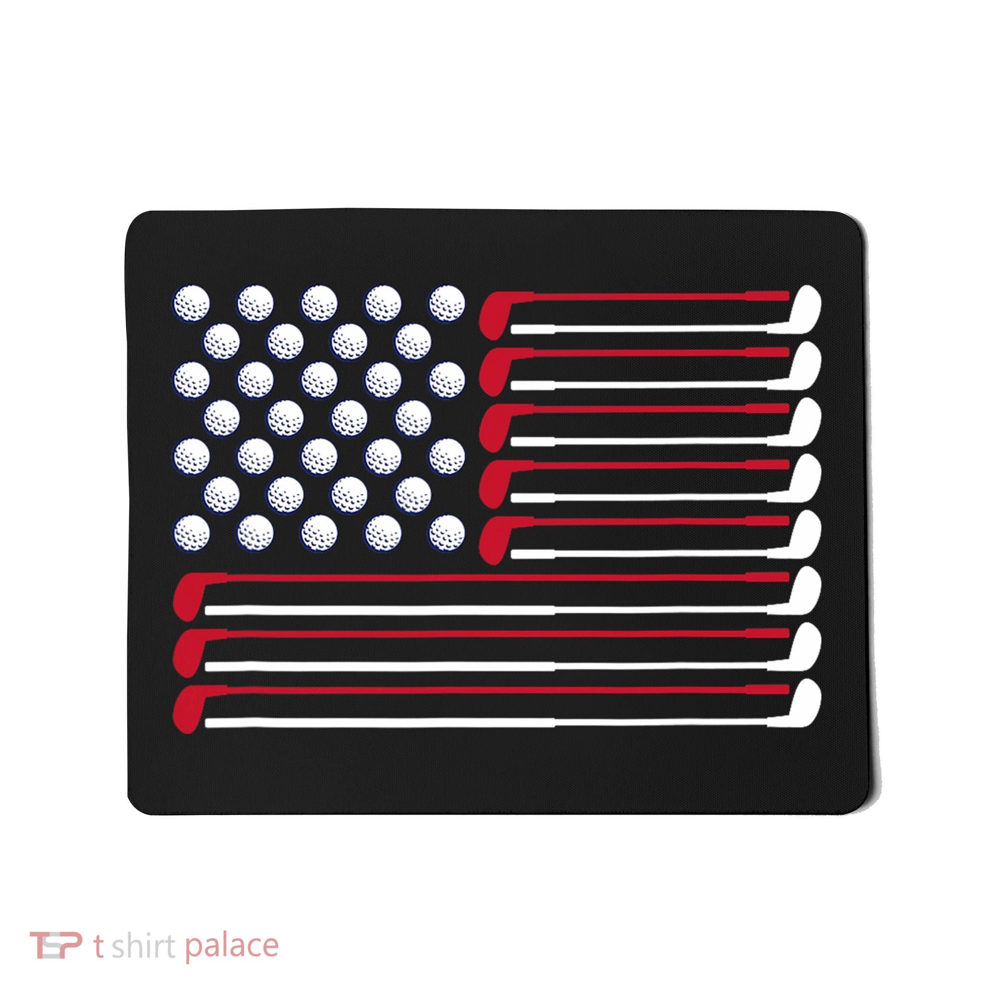 Golf American Flag Golf Player Lover Golfing Golfer Mousepad