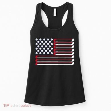 Golf American Flag Golf Player Lover Golfing Golfer Women's Tank Top