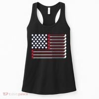 Golf American Flag Golf Player Lover Golfing Golfer Women's Tank Top thumb 0