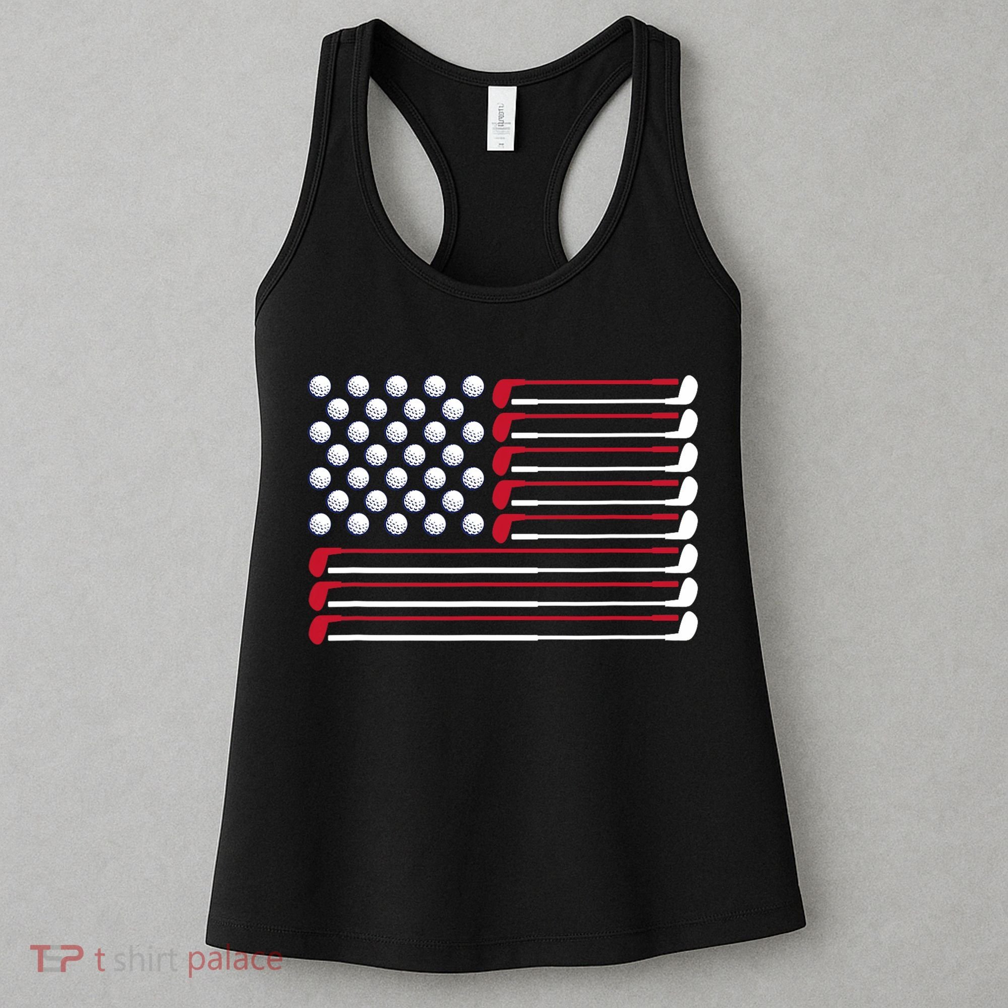 Golf American Flag Golf Player Lover Golfing Golfer Women's Tank Top