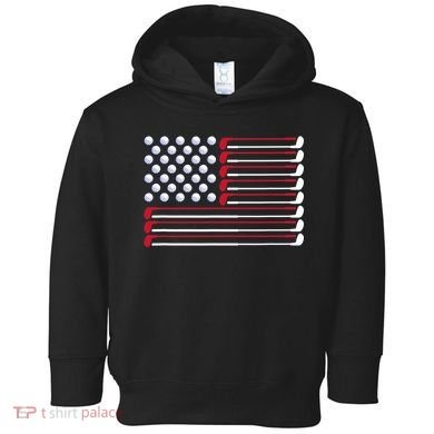 Golf American Flag Golf Player Lover Golfing Golfer Toddler Hoodie