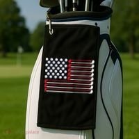 Golf American Flag Golf Player Lover Golfing Golfer Golf Towel thumb 2