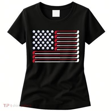 Golf American Flag Golf Player Lover Golfing Golfer Women's T-Shirt