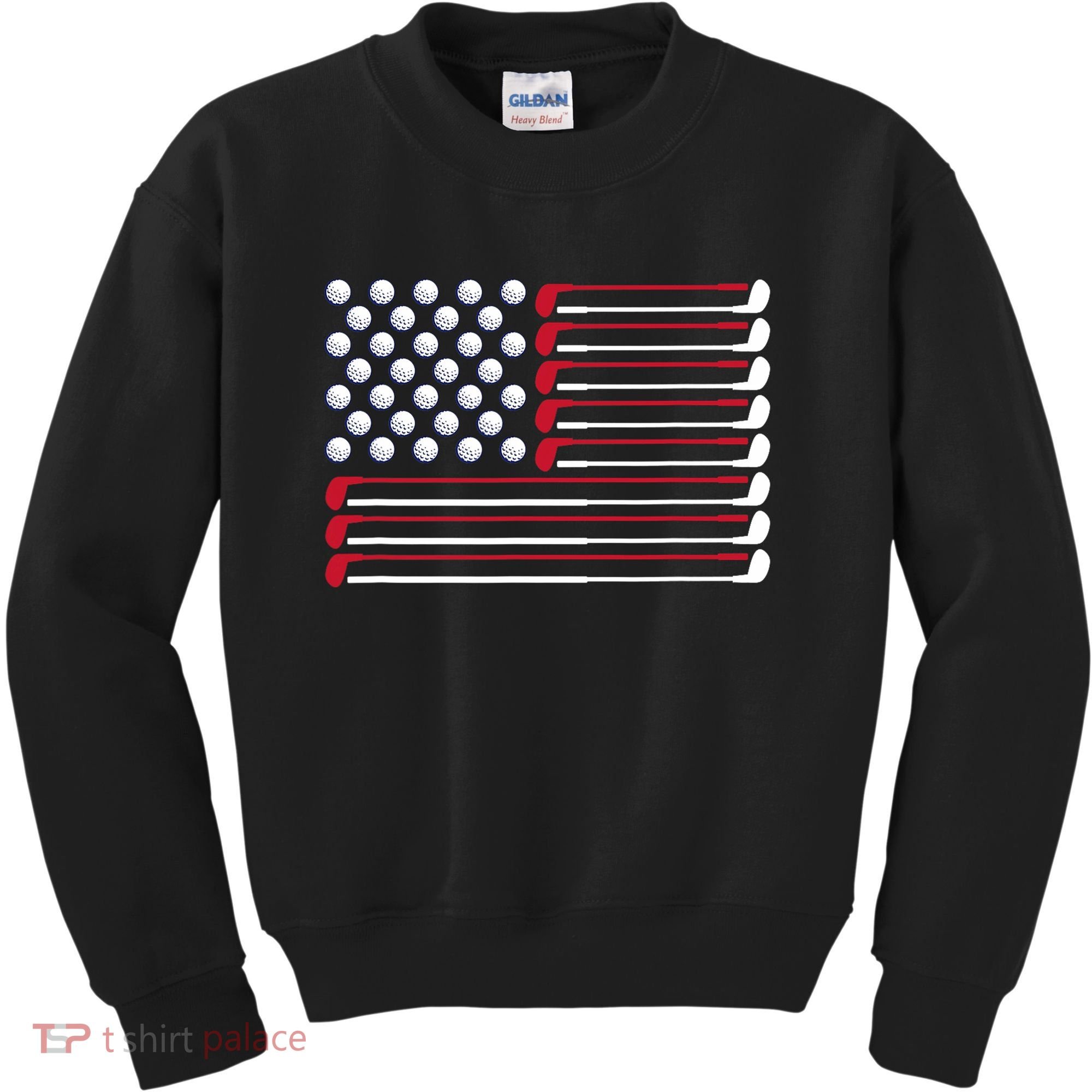 Golf American Flag Golf Player Lover Golfing Golfer Kids Sweatshirt