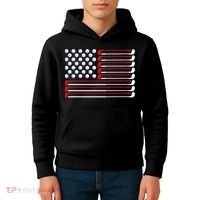 Golf American Flag Golf Player Lover Golfing Golfer Kids Hoodie thumb 4
