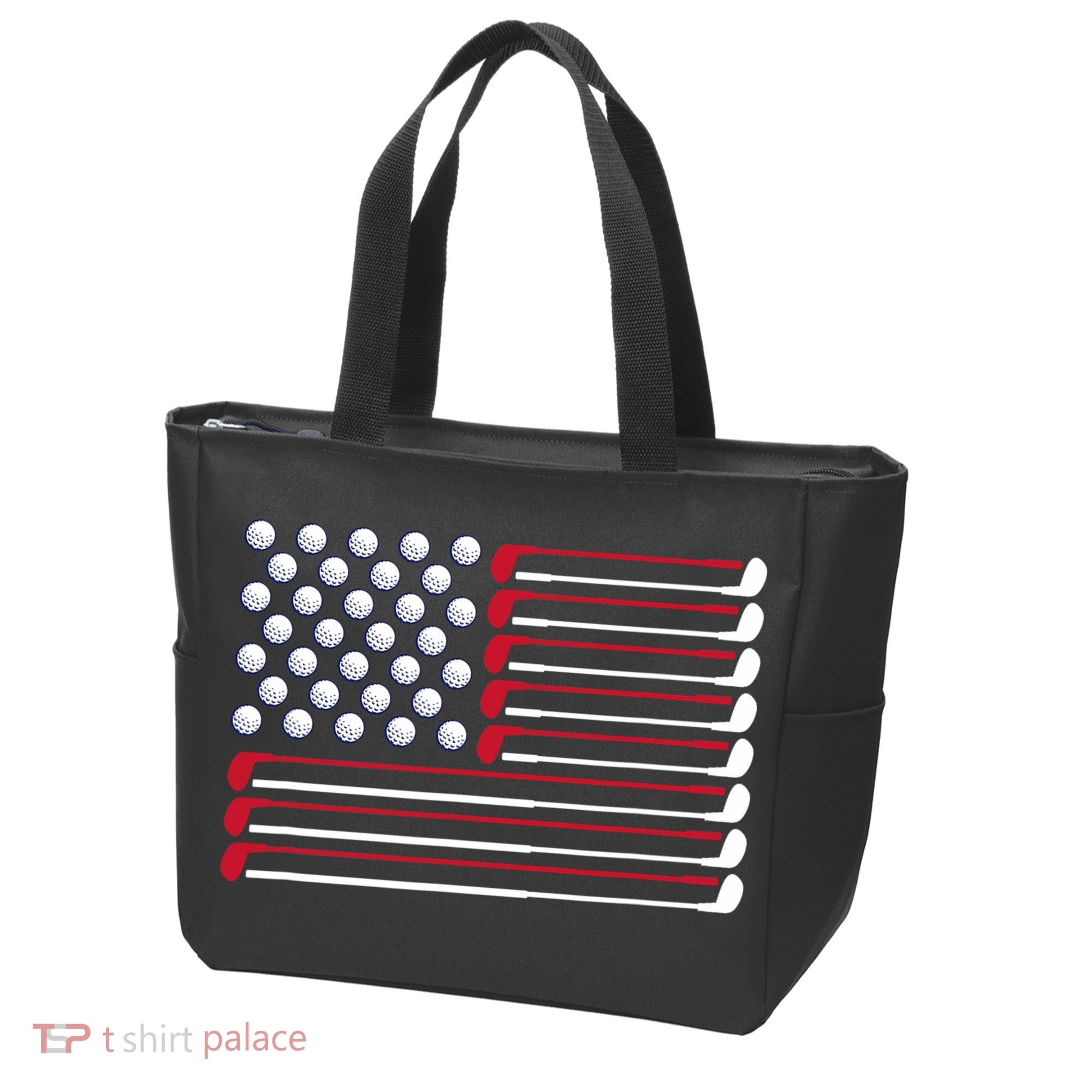 Golf American Flag Golf Player Lover Golfing Golfer Tote Bag