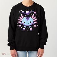 Galaxy Axolotl Funny Goth Space Axolotl Women's Sweatshirt thumb 0