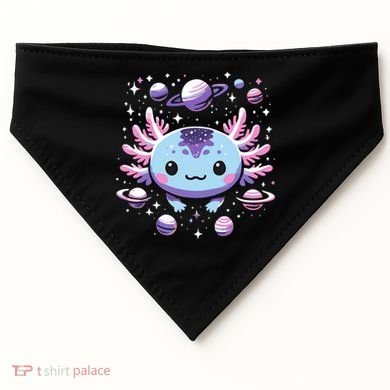 Galaxy Axolotl Funny Goth Space Axolotl USA-Made Doggie Bandana