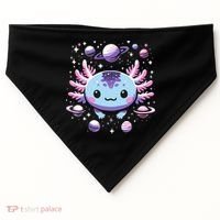 Galaxy Axolotl Funny Goth Space Axolotl USA-Made Doggie Bandana thumb 0