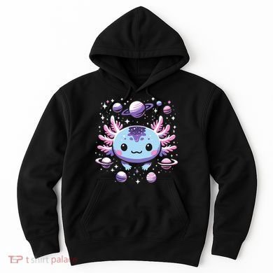 Galaxy Axolotl Funny Goth Space Axolotl Hoodie